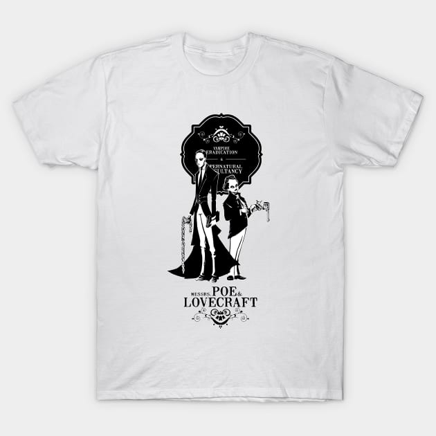 Poe & Lovecraft: Vampire Hunters T-Shirt by PopShirts